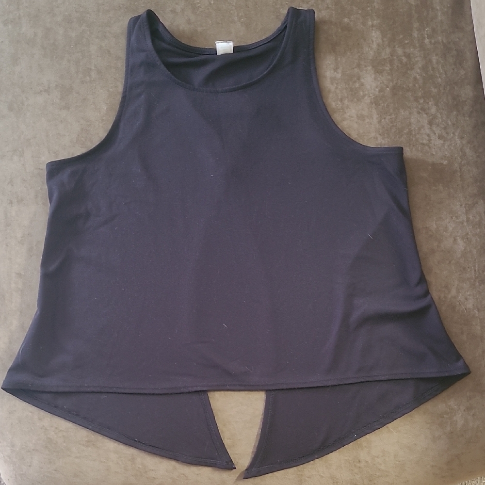 90 Degree By Reflex Black Asymmetrical Cut Out Tank Top